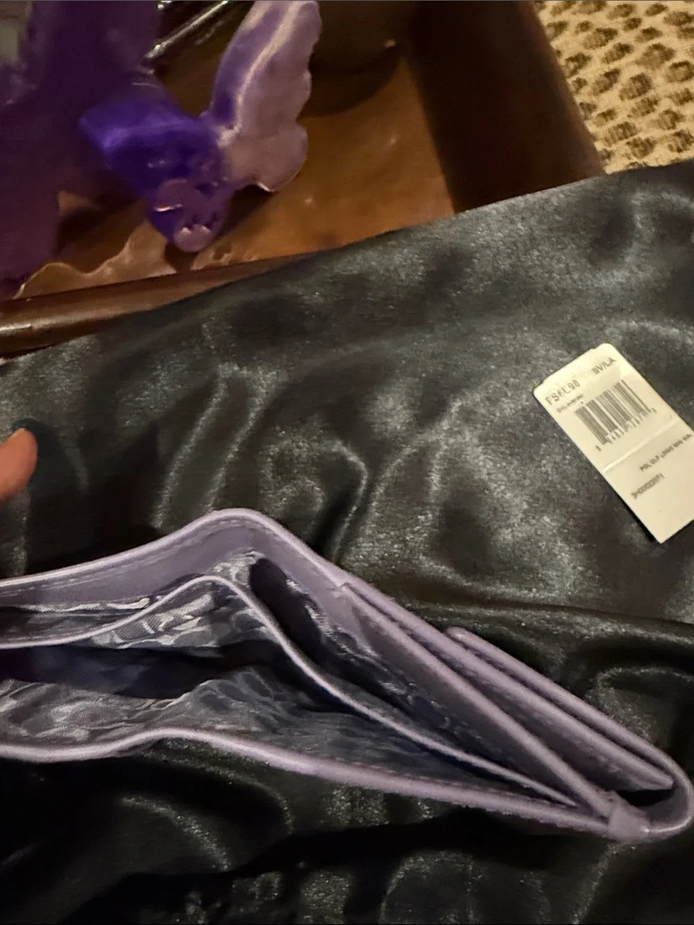 COACH Lavender Leather Snap Wallet - Lilac Color